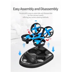 JJRC H36F Terzetto 1/20 2.4G - 3 en 1 - Drone volant RC - bateau de conduite - modèle RTR