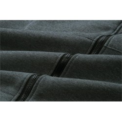 Casual oversized jacket - long hooded sweatshirt with zipper - plus sizeJackets