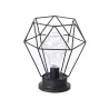 Lanterne de fer forgé Vintage - lumière de nuit - lampe de table LED