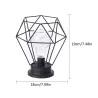 Lanterne de fer forgé Vintage - lumière de nuit - lampe de table LED