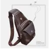 Sac en cuir crossbody tendance avec motif feuilles