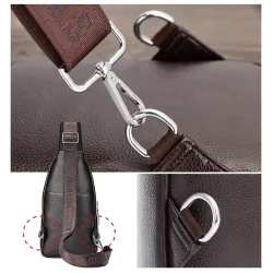 Sac en cuir crossbody tendance avec motif feuilles