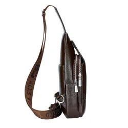 Sac en cuir crossbody tendance avec motif feuilles