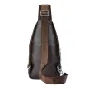 Sac en cuir crossbody tendance avec motif feuilles