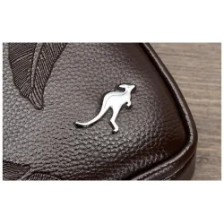 Sac en cuir crossbody tendance avec motif feuilles