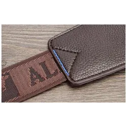 Sac en cuir crossbody tendance avec motif feuilles