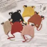 Chapeau d'hiver avec petites cornes de rennes et oreilles - chapeau tricoté pour les enfants