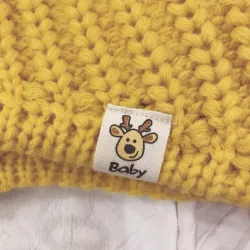 Chapeau d'hiver avec petites cornes de rennes et oreilles - chapeau tricoté pour les enfants